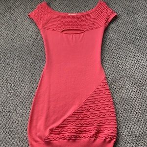 Arden B bodycon mini dress with peekaboo detail